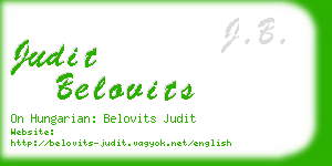 judit belovits business card